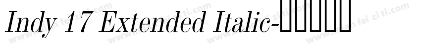 Indy 17 Extended Italic字体转换